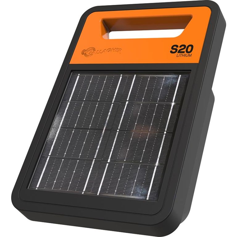 NIEUW Gallagher S20 solar schrikdraadapparaat met Lithium accu